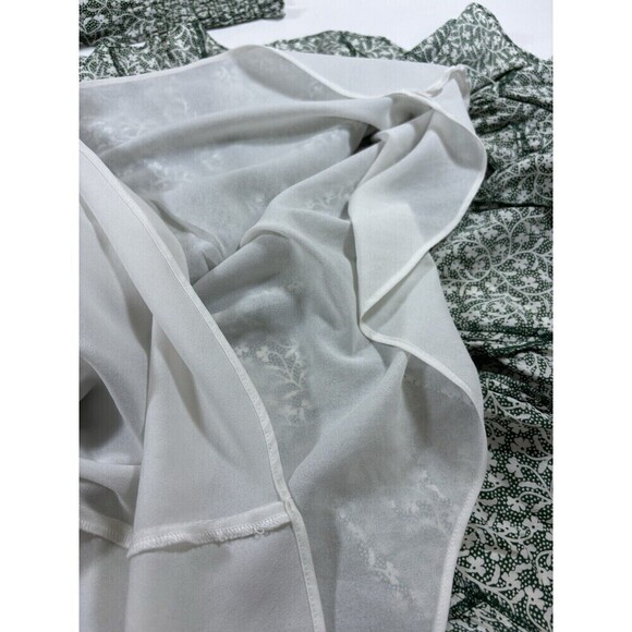 Veronica Beard Desio Mini Dress Green Cream Floral Print 2 - Picture 10 of 12